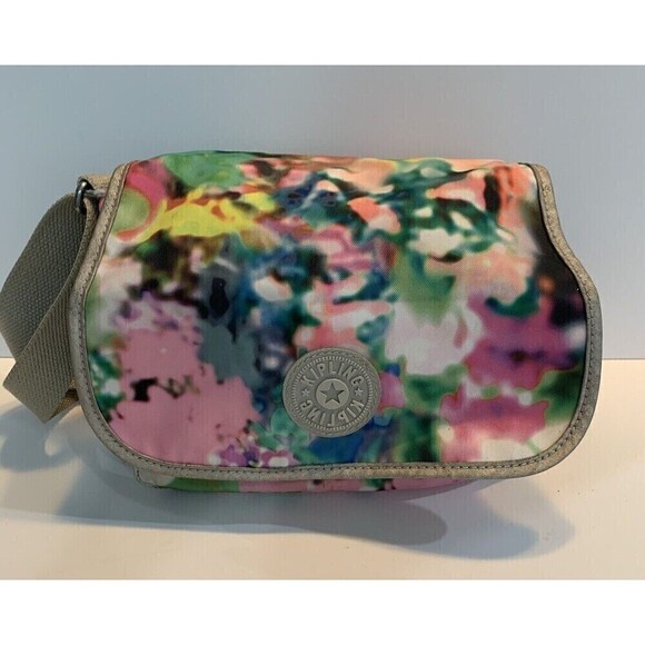 Kipling Handbags - Kipling Womens Shoulder Handbag Floral Nylon Vibrant Colors Purse Spring